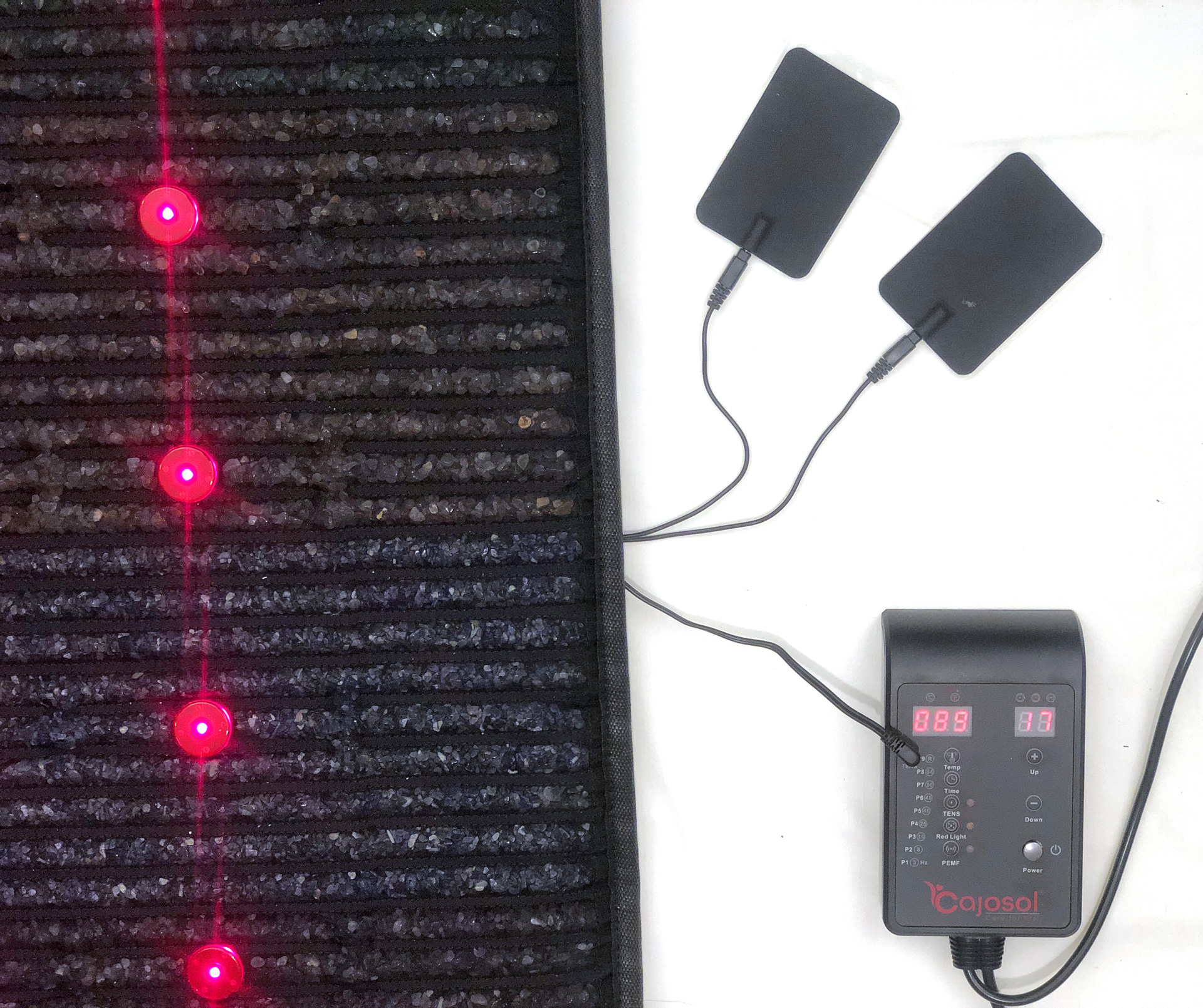 Cajosol® P 48 NEO PEMF Matte mit Controller und TENS-Zubehör